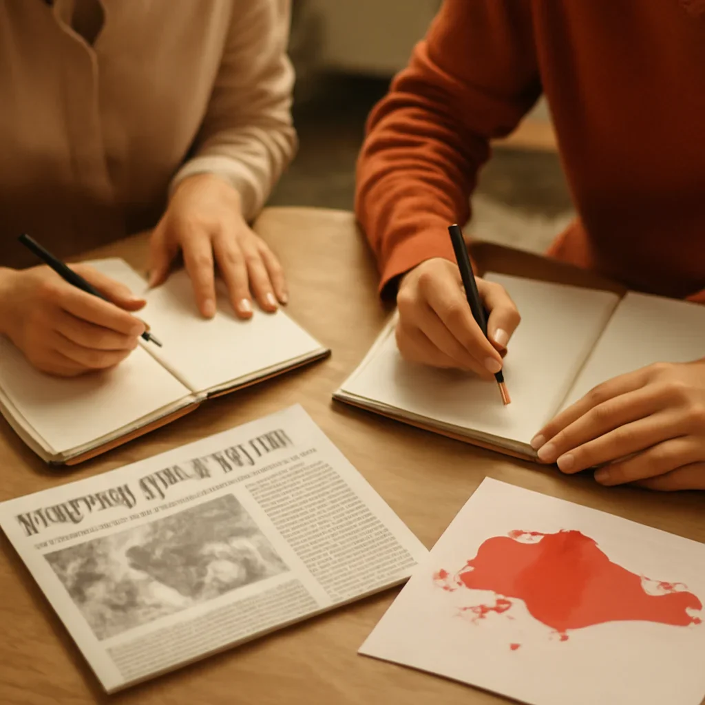 Closing call-to-action image for Singapore Foreign Policy Explained featuring readers, notebooks, and international affairs material