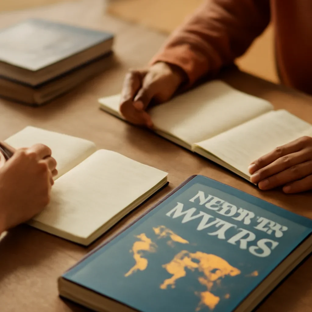 Closing call-to-action image for What Is Foreign Policy Analysis? featuring readers, notebooks, and international affairs material