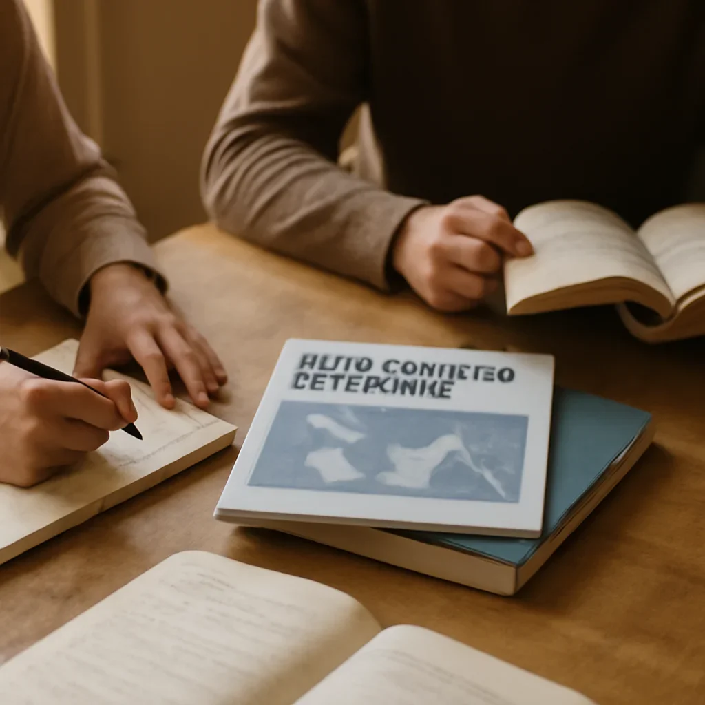 Closing call-to-action image for What Is the Rules-Based International Order? featuring readers, notebooks, and international affairs material